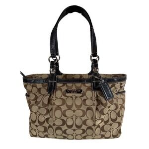 COACH Signature Gallery Tote Bag, Pleated Signature Canvas, Nº G1020-F15148